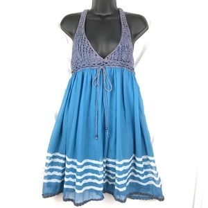 Zara TRF Medium Blue Sun Dress